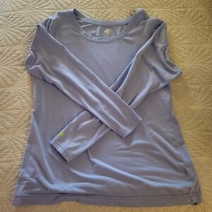 Healing Hands Blue Fitted Long Sleeve T-Shirt